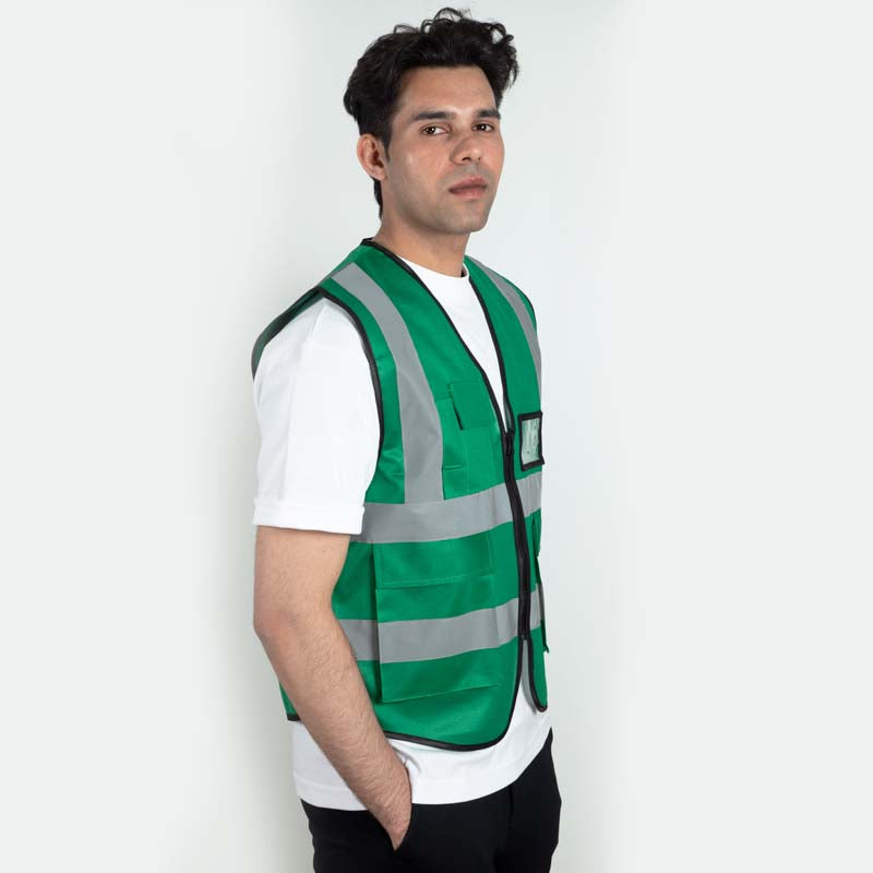 SecureZip Safety Vests - Green