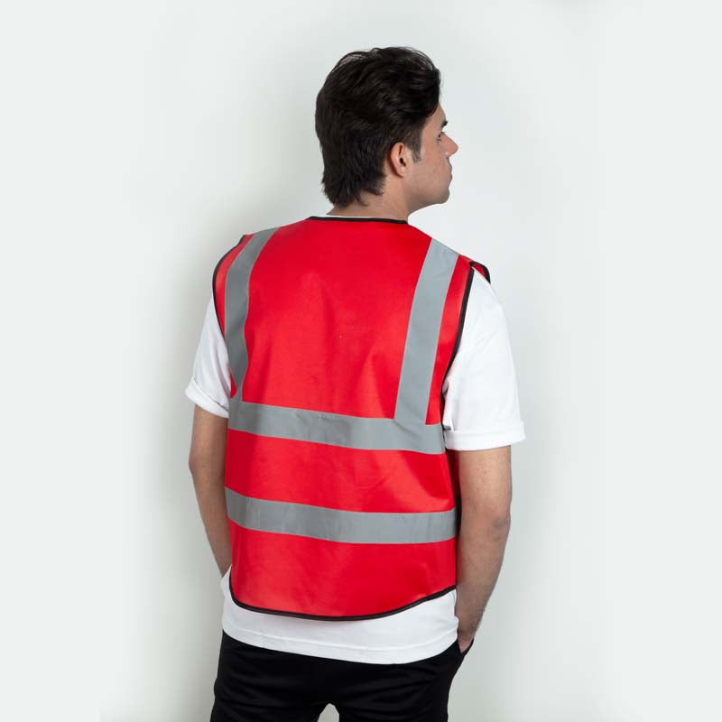 SecureZip Safety Vests - Red