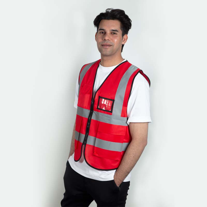 SecureZip Safety Vests - Red