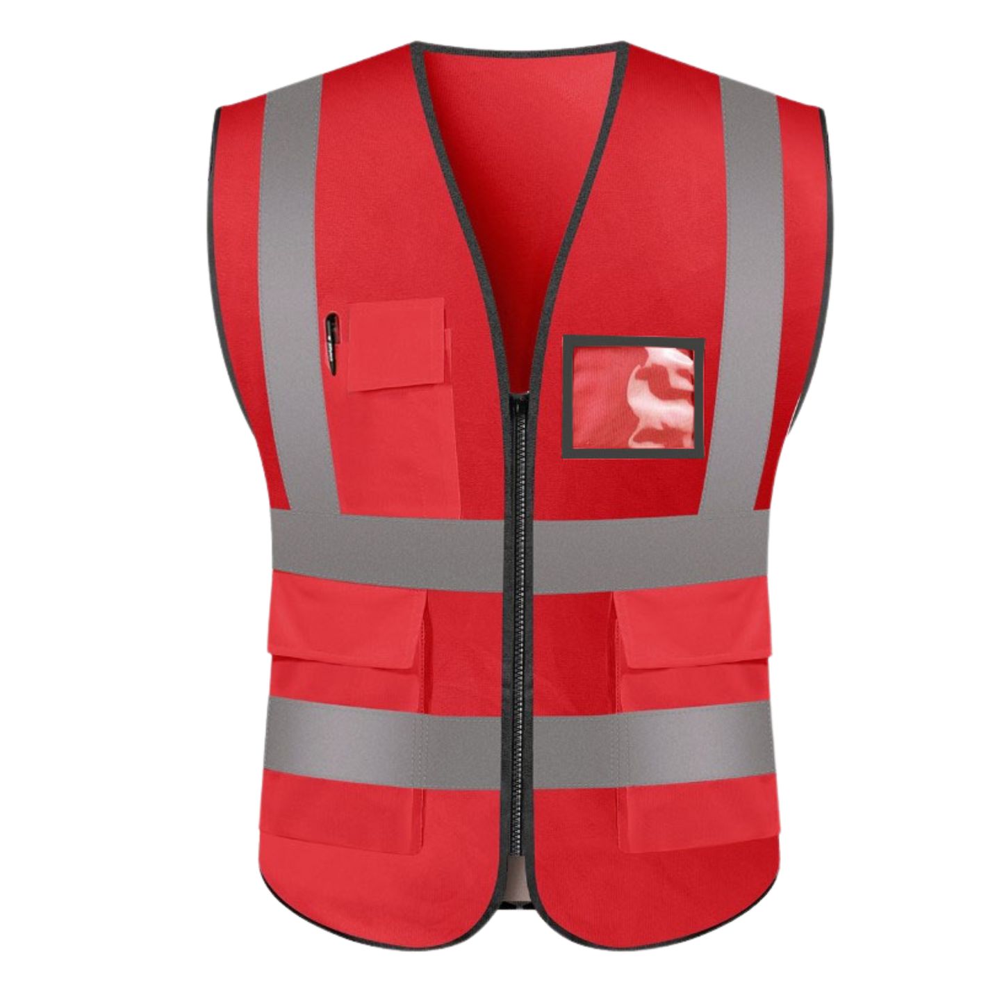 SecureZip Safety Vests - Red