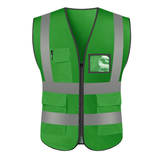 SecureZip Safety Vests - Green