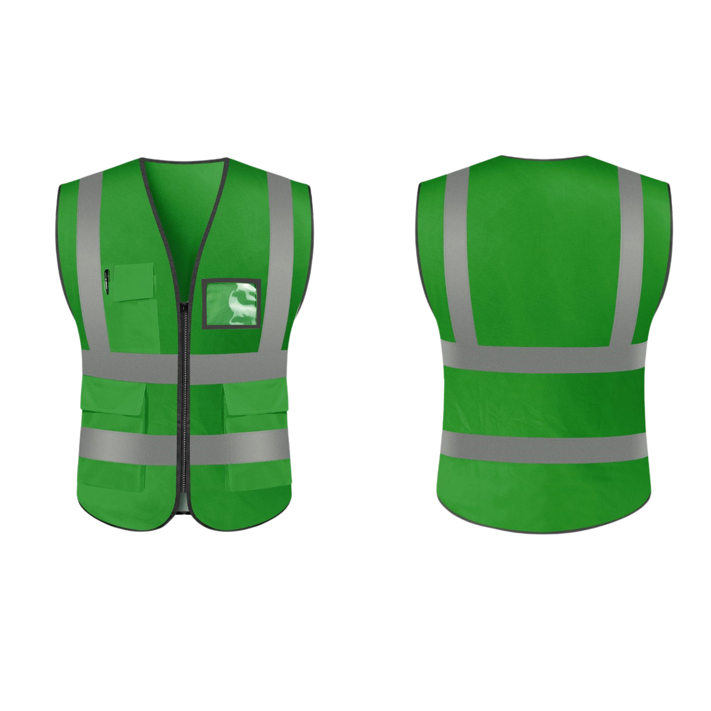 SecureZip Safety Vests - Green