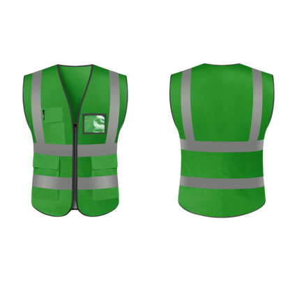 SecureZip Safety Vests - Green