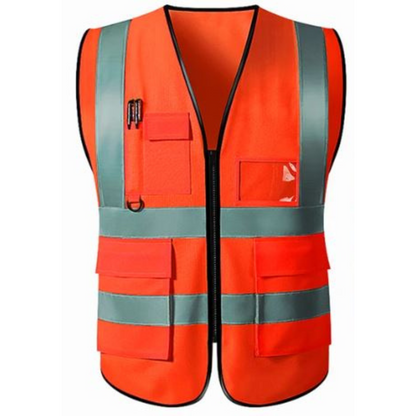 Pre-Designed Safety Vest - SecureZip Orange