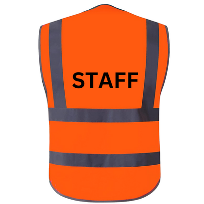 Pre-Designed Safety Vest - SecureZip Orange